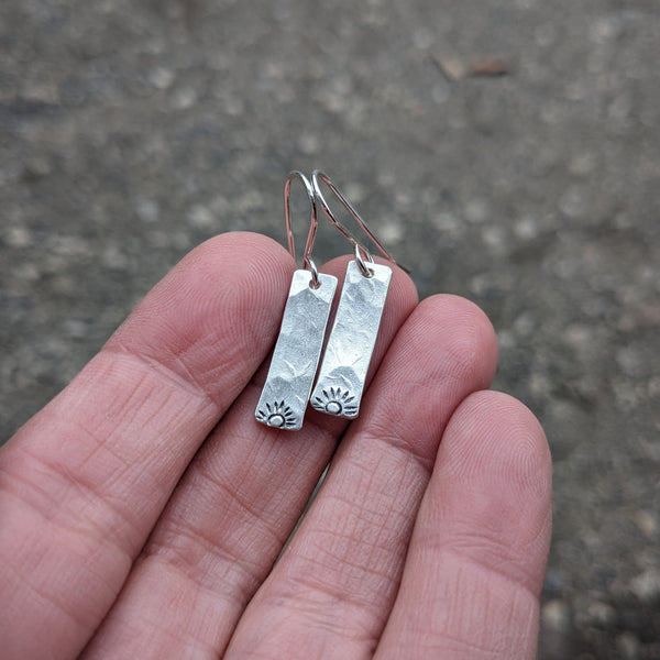 Sunset Silver Bar Earrings