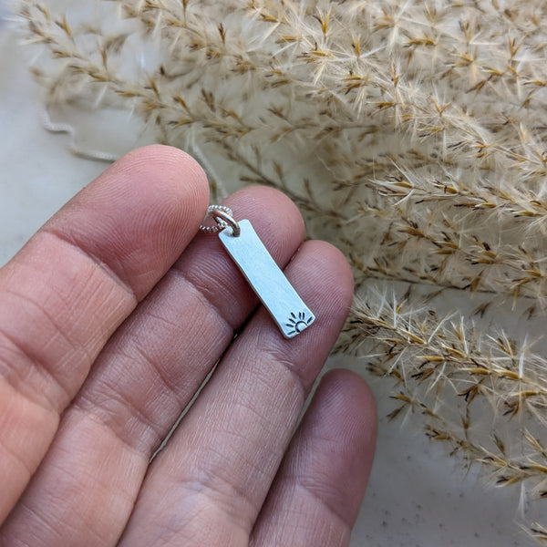 Sunrise Silver Bar Necklace