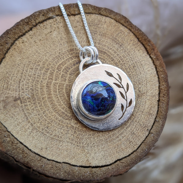 Azurite Leaves Necklace