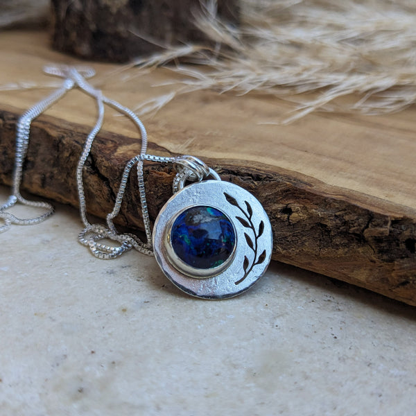 Azurite Leaves Necklace
