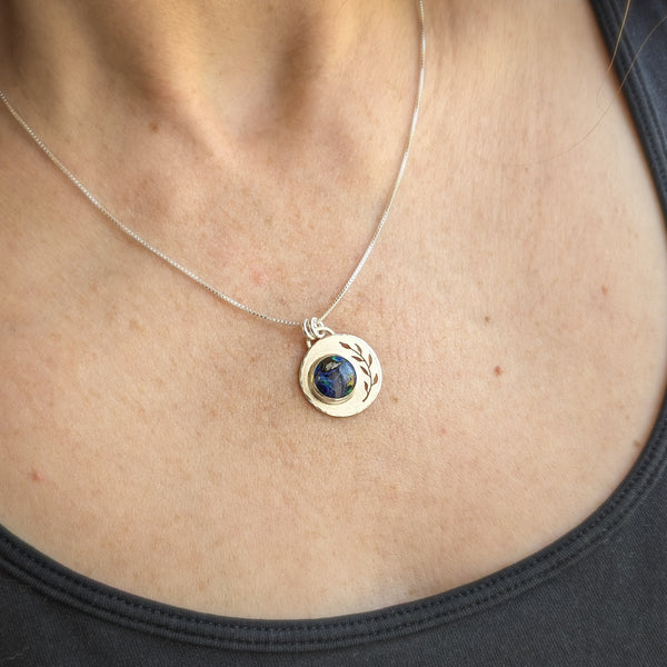 Azurite Leaves Necklace