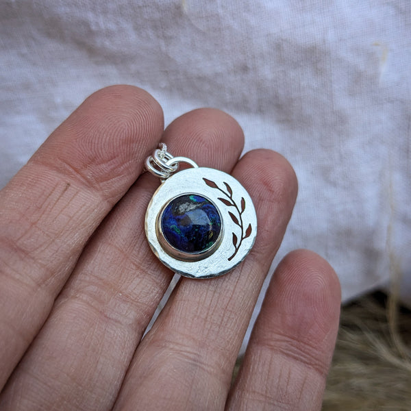 Azurite Leaves Necklace