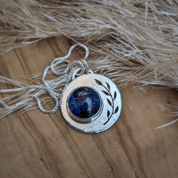 Azurite Leaves Necklace