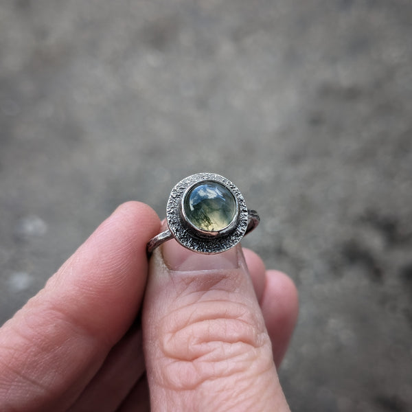 Moss Agate Ring, size 6.5