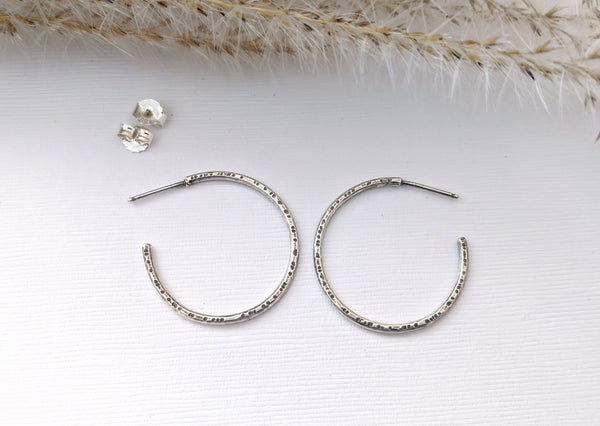 Silver Hoops