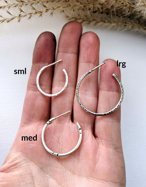 Silver Hoops