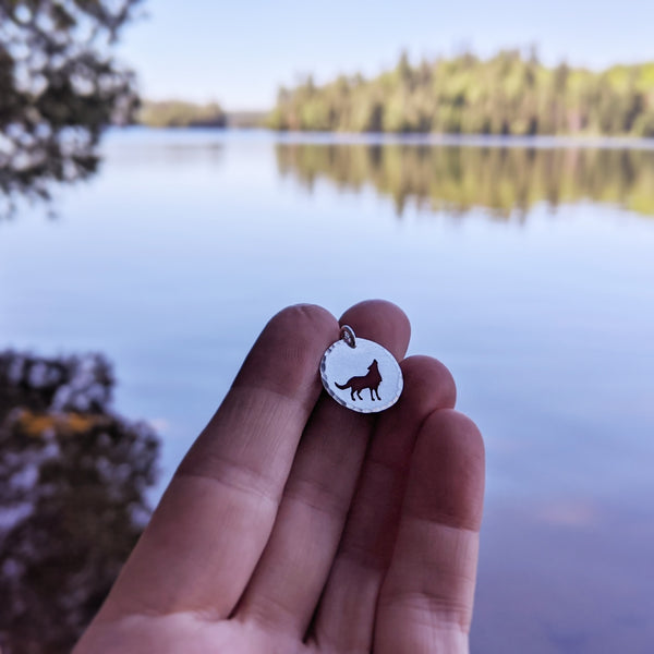 Howling Wolf Charm Necklace