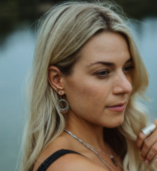 Move Mountains - mixed metal mountain earrings