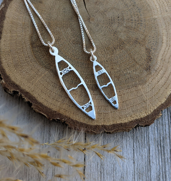 Silver Canoe Necklace