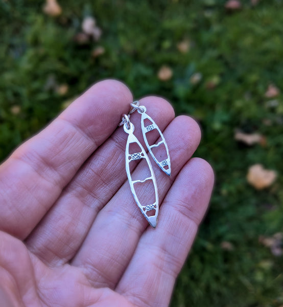 Silver Canoe Necklace