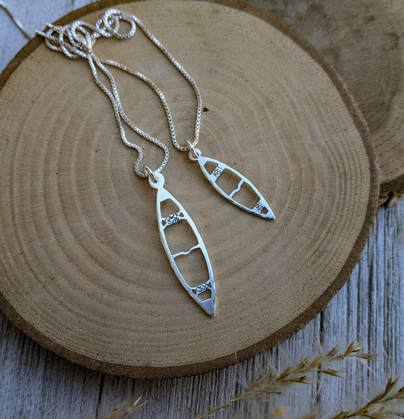 Silver Canoe Necklace