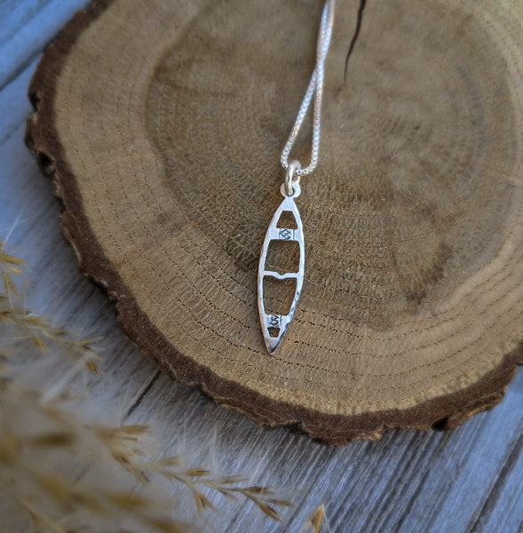 Silver Canoe Necklace