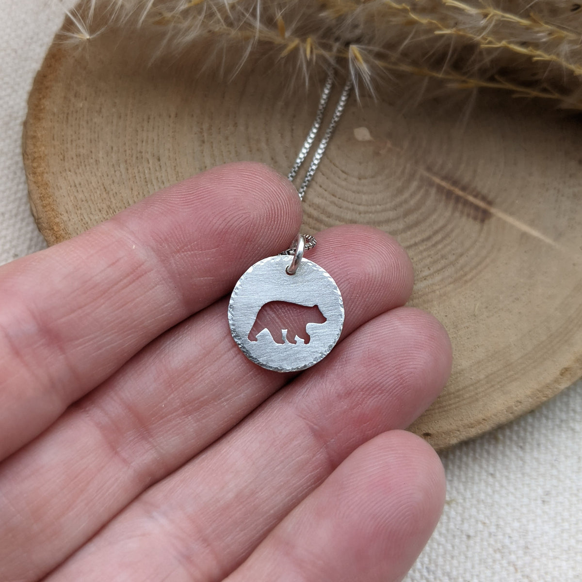 Polar bear store necklace silver