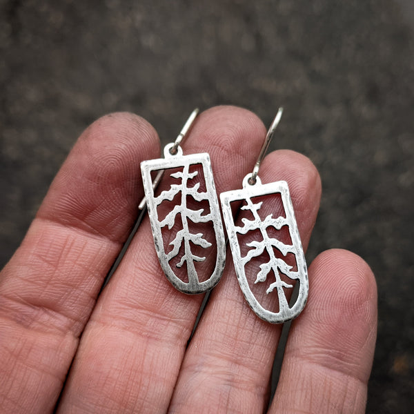 Windswept Earrings - oxidized silver