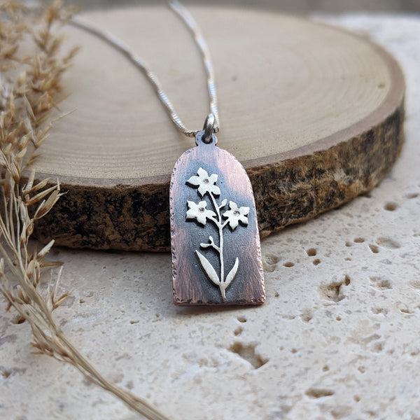 Forget Me Nots Wildflower Pendant