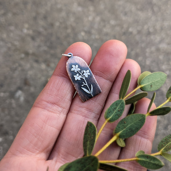 Forget Me Nots Wildflower Pendant
