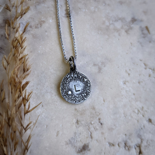 Silver Initial Pendant