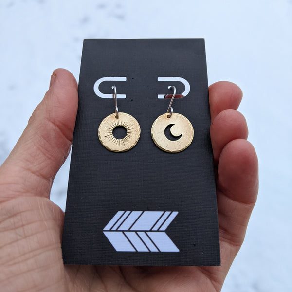 Sun and Moon Mismatched Earrings
