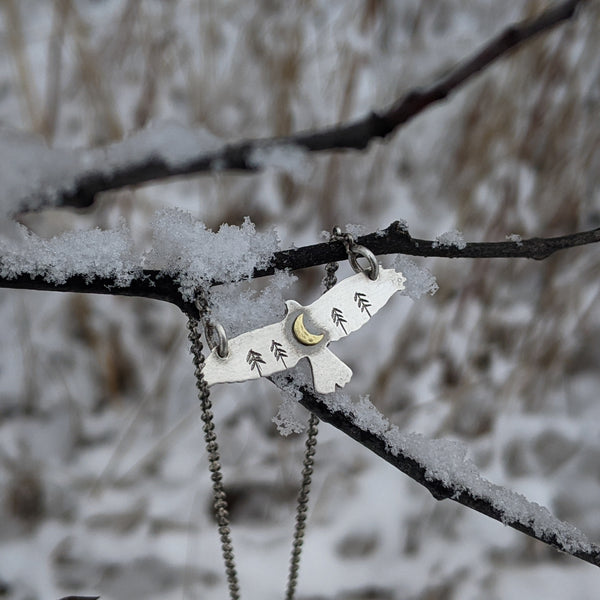Night Flight Hawk Necklace