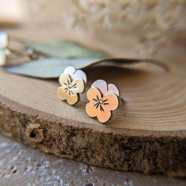 Pansy Stud Earrings