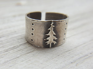 Lone Pine Ring - sterling silver