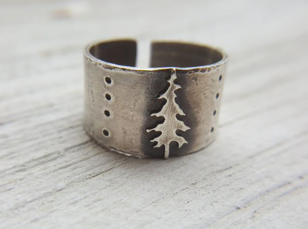 Lone Pine Ring - sterling silver