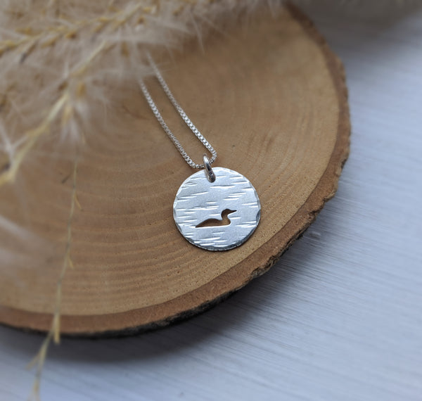 Silver Loon Necklace