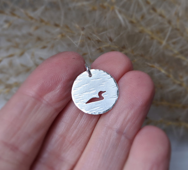 Silver Loon Necklace