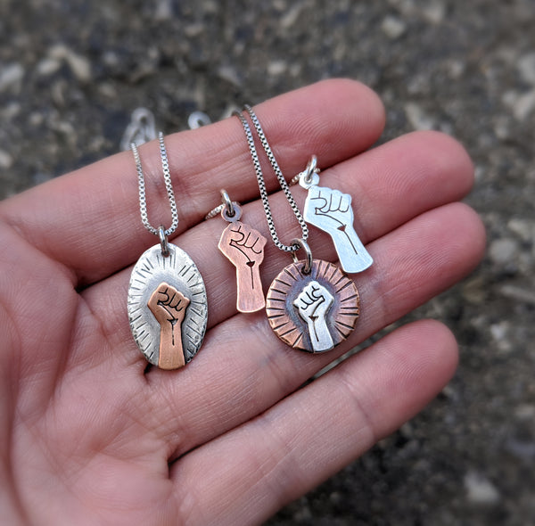 Solidarity Fist - Silver