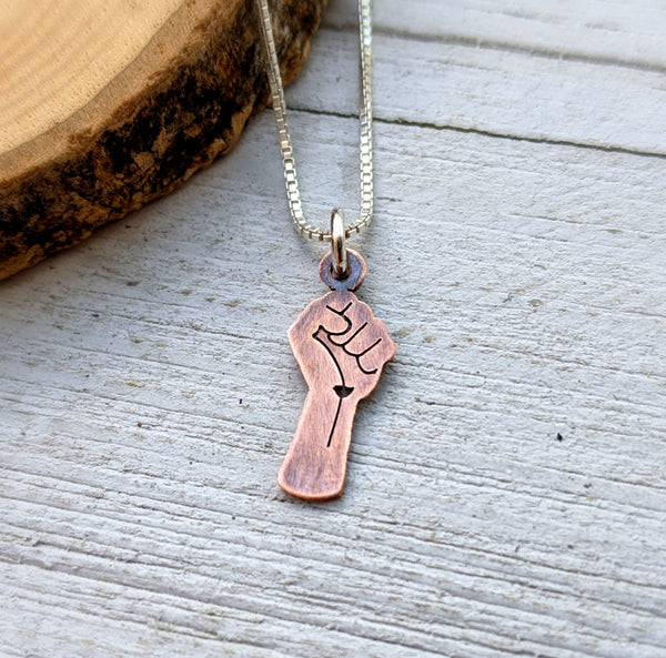 Solidarity Fist - Copper