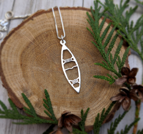 Silver Canoe Necklace