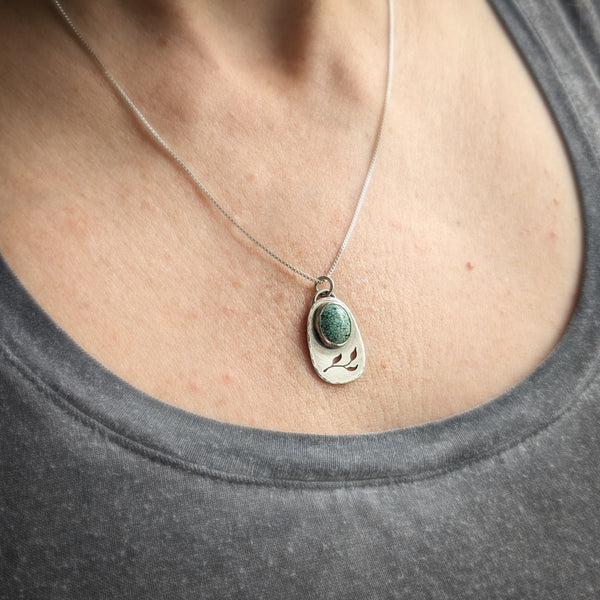 Turquoise Botanical Necklace