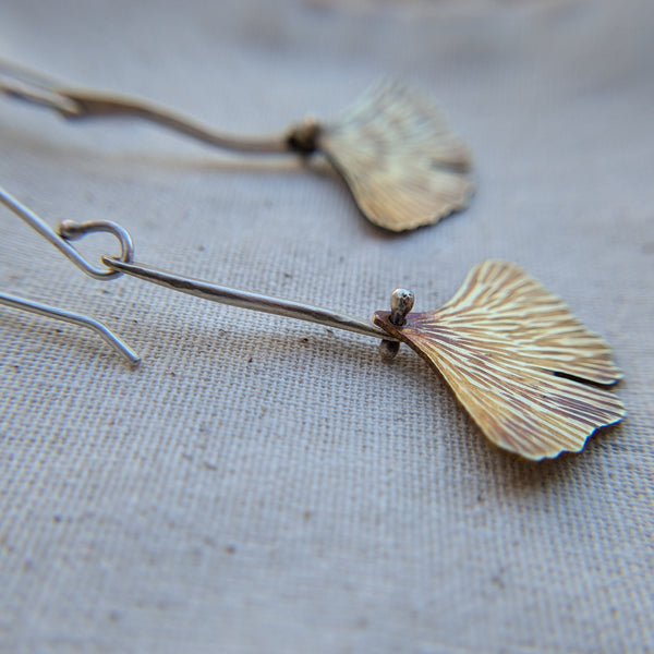 Ginkgo Leaf Earrings