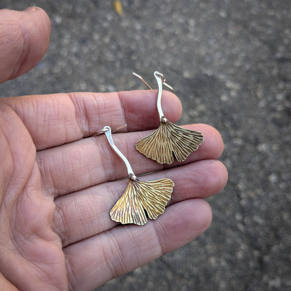 Ginkgo Leaf Earrings