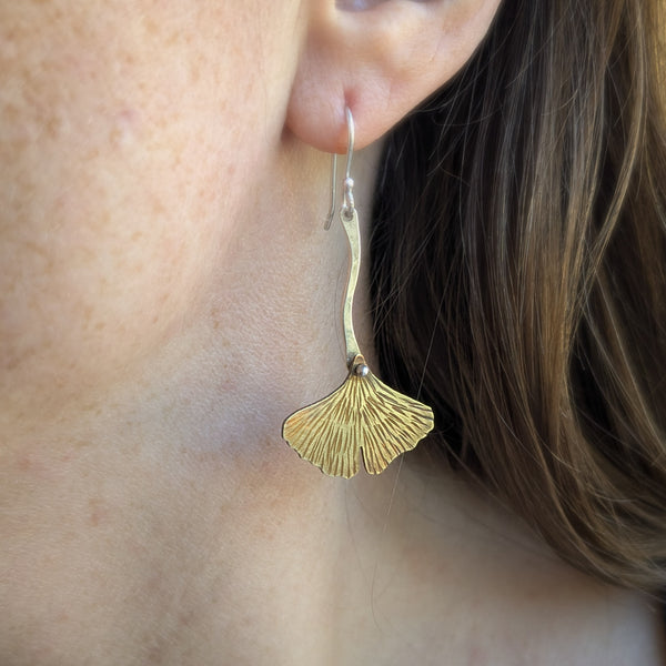 Ginkgo Leaf Earrings