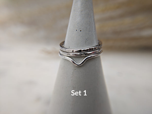Silver Stacking Rings