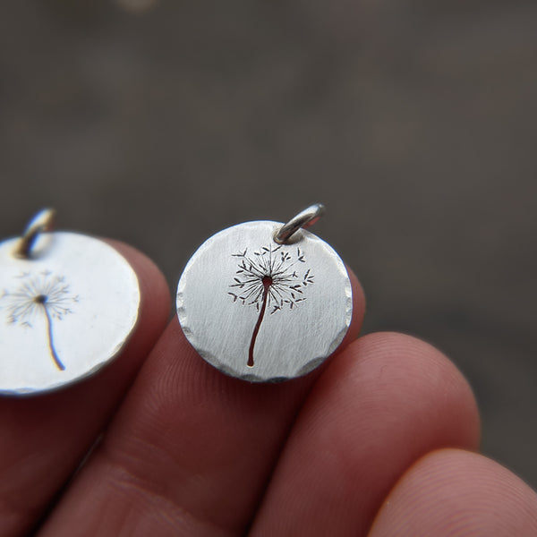 Dandelion Wishes - silver botanical necklace
