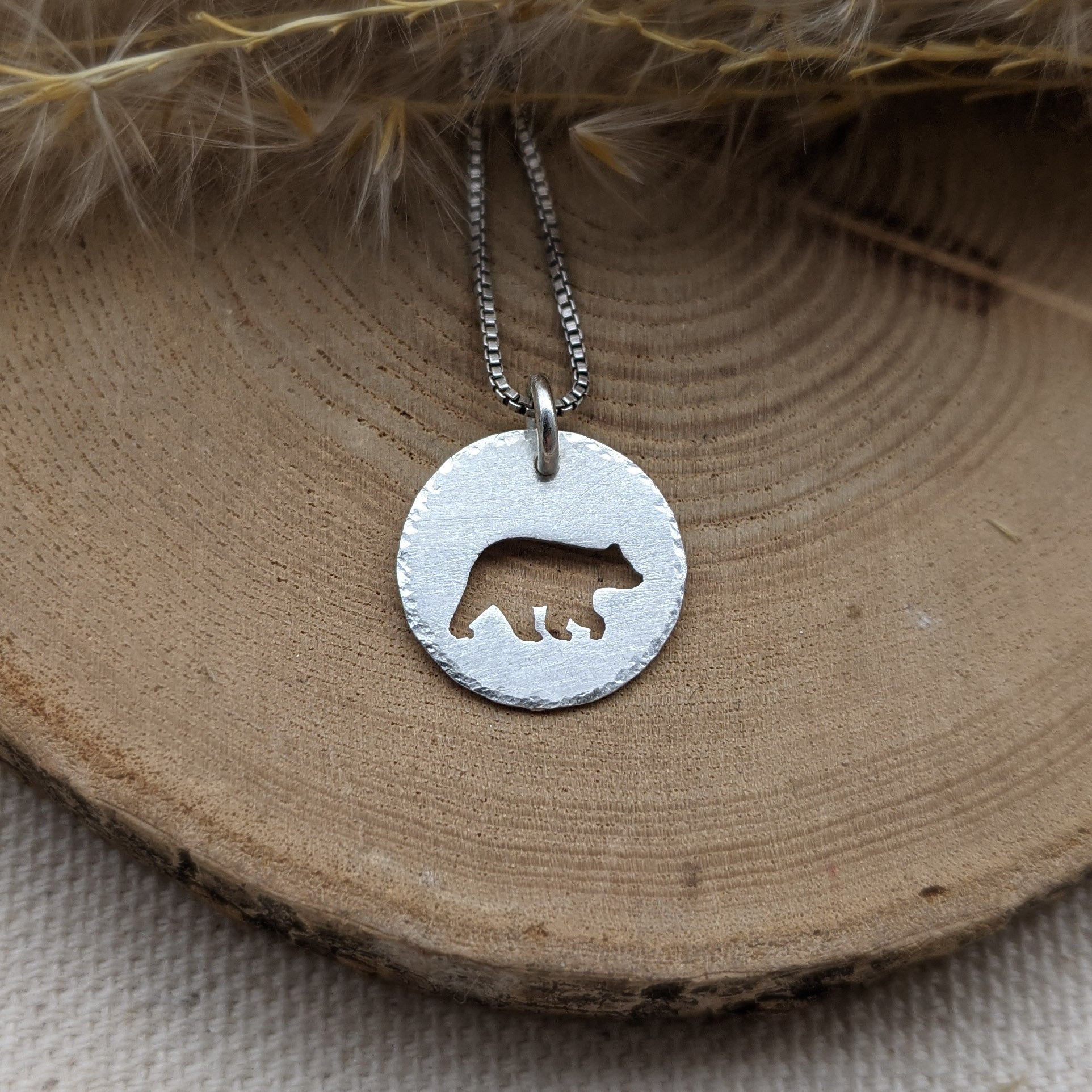 Polar Bear Sterling Silver Pendant Necklace | Kabana