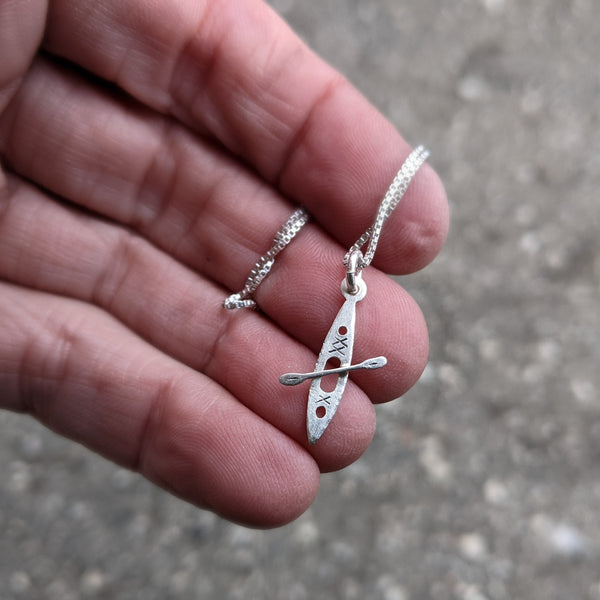 Silver Kayak Necklace