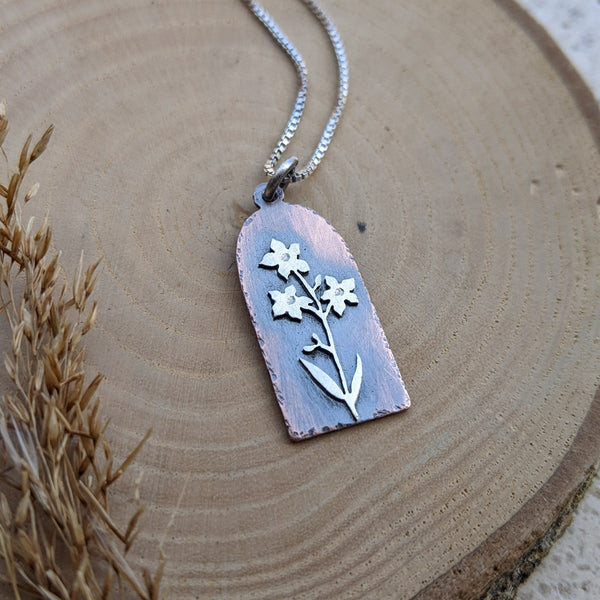 Forget Me Nots Wildflower Pendant
