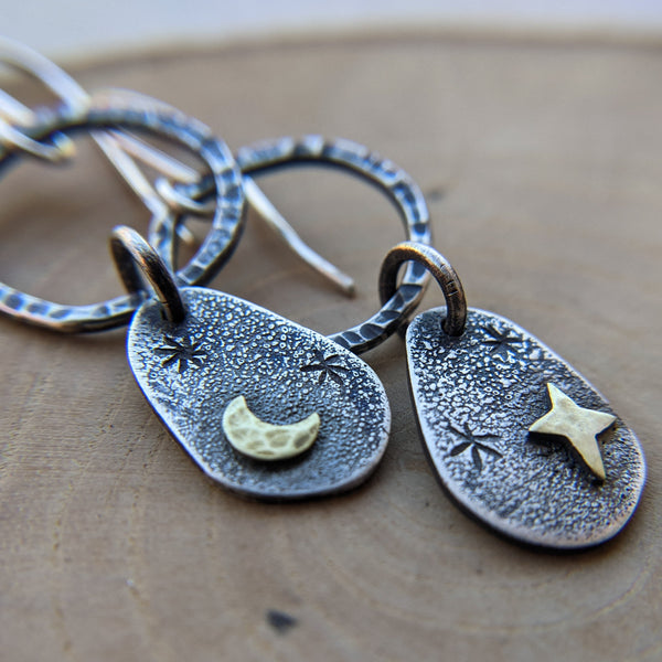 Moon + Star Celestial Earrings