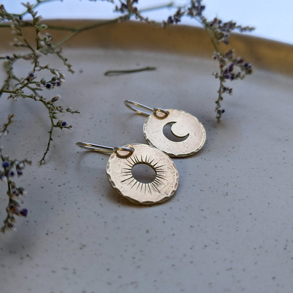 Sun and Moon Mismatched Earrings