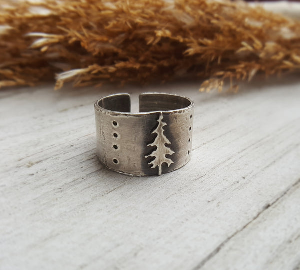 Lone Pine Ring - sterling silver