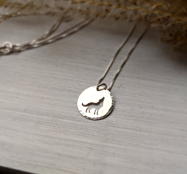 Howling Wolf Charm Necklace
