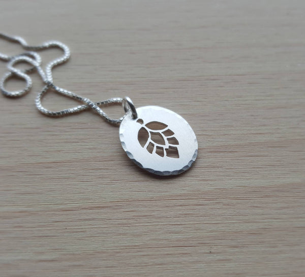 Silver Hop Pendant - Craft beer necklace